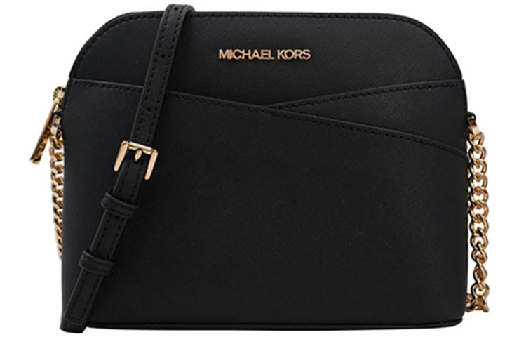 MICHAEL KORS Jet Set Travel Cow Leather Dome Bag, Crossbody Bag, Shoulder Bag Regular Women's Black