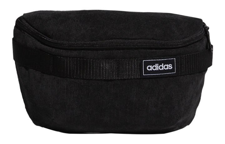 Adidas Adidas Zip Closure Corduroy Sling Bag, Fanny Pack Regular Unisex Black