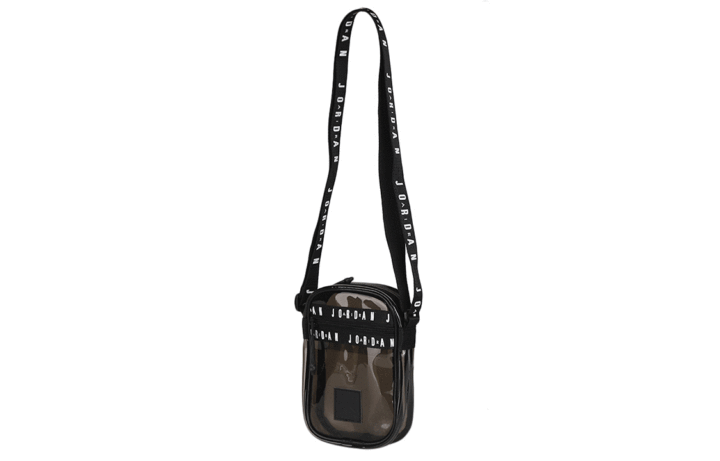 Jordan Jordan Polyester Shoulder Bag, Crossbody Bag Regular Unisex Black Transparent