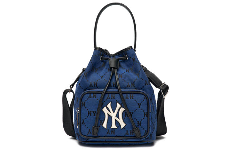 MLB MLB Monogram Collection Polyester Bucket Bag, Handbag, Crossbody Bag Regular Unisex Blue