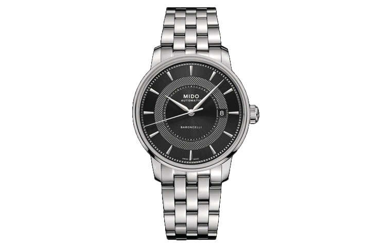 MIDO Baroncelli Automatic Mechanical Movement 50m Waterproof Men's Watches Watch 39mm Black Dial