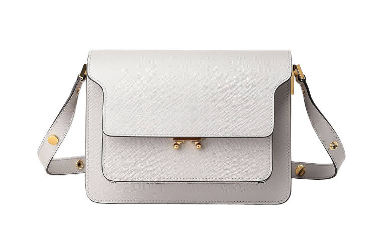 MARNI Trunk Cow Leather Trunk Bag, Shoulder Bag Women's White