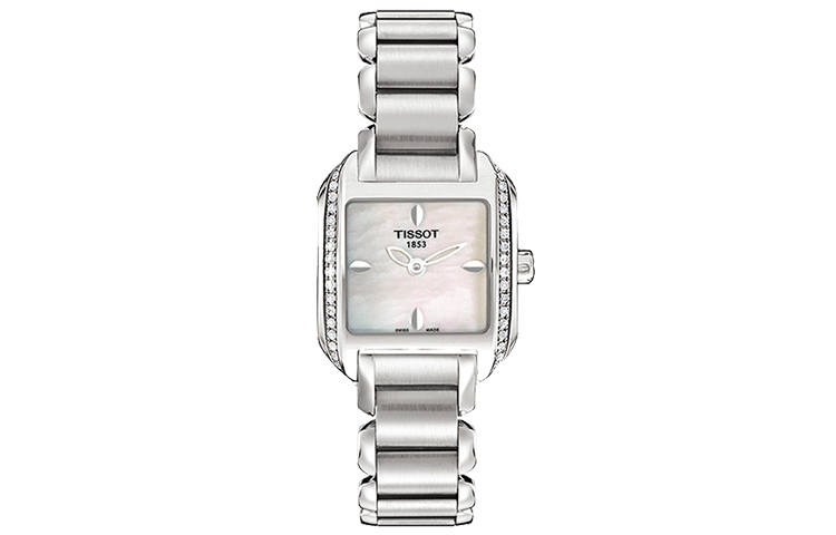 TISSOT Wave Collection Wave Collection Quartz Movement Women's Watch 20mm White Dial Stainless Steel Case