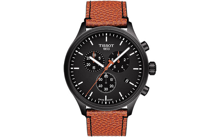TISSOT Soko Collection Quartz Movement Men's Watches Watch 45mm Black Dial Stainless Steel Case Leather Strap