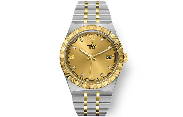 TUDOR Royal Collection Automatic Mechanical Movement 100m Waterproof Women's Watch 34mm Gold Dial