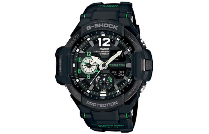 CASIO CASIO Men MASTER OF G-AIR Series Black Watch GA-1100-1A3ER