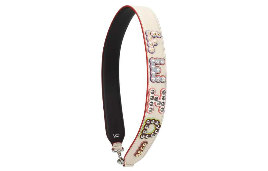FENDI Leather Bag Straps Women's Beige