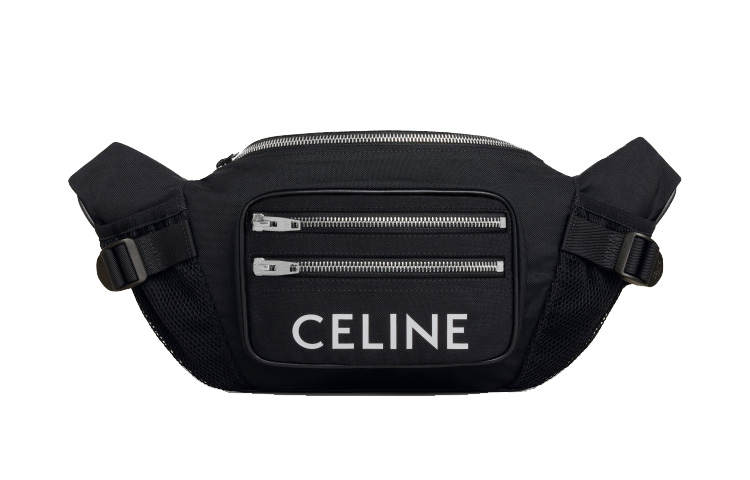 CELINE TREKKING Polyamide Fabric Shoulder Bag, Crossbody Bag, Sling Bag, Fanny Pack Large Men's Black