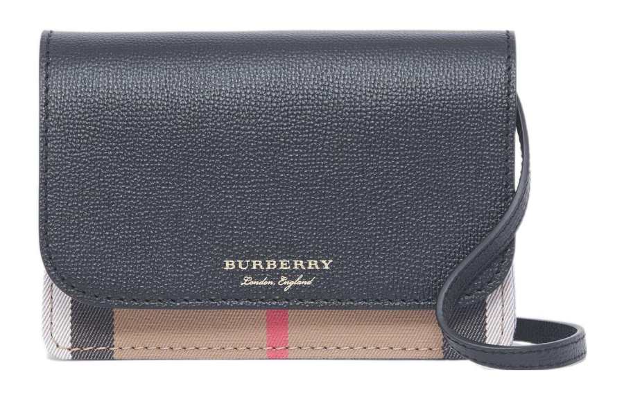 Burberry Cotton With Cow Leather Shoulder Bag, Crossbody Bag Regular Women's Black