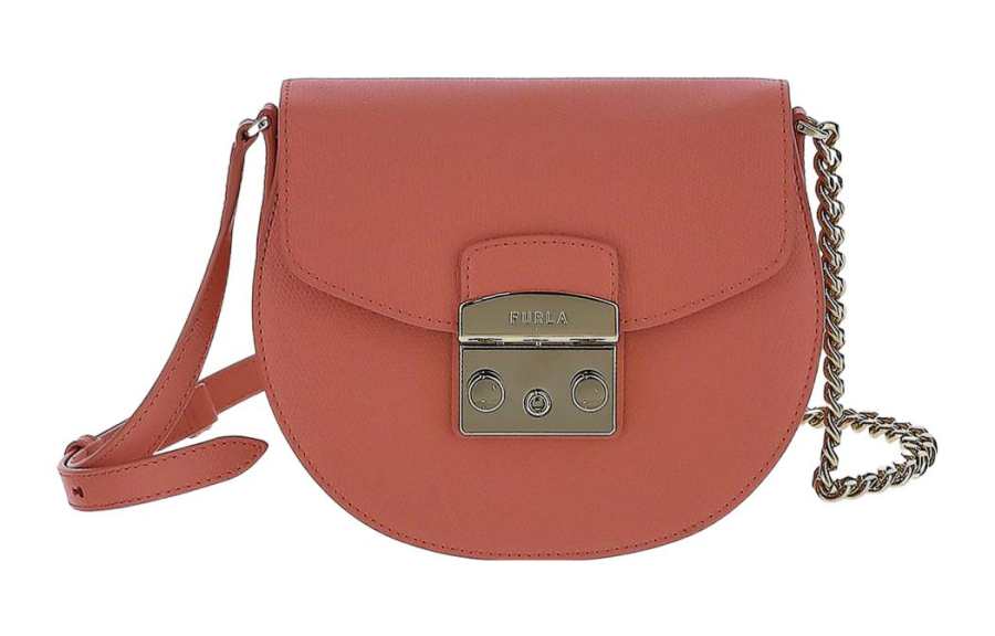 Furla Metropolis Collection Leather Shoulder Bag Mini Women's Red