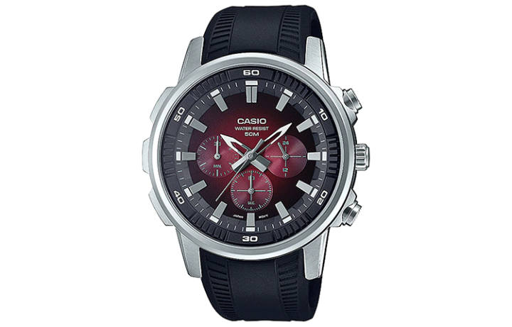 CASIO CASIO Men Standard Series Red Watch MTP-E505-4AV