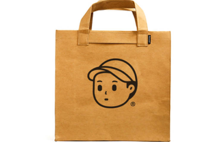 Finerworld Washable Kraft Paper Moving Bag, Tote Bag, Shopping Bag, Shoulder Bag, Handbag Regular Unisex Brown