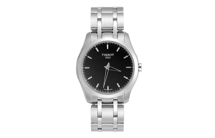 TISSOT Kutu Collection Quartz Movement Men's Watches Watch 39mm Black Dial Stainless Steel Watchband