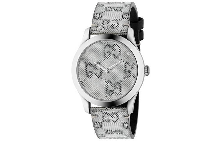 GUCCI G Timeless Collection Wrist Watches Quartz Movement Stainless Steel PC Plastic Strap Silver Dial Unisex