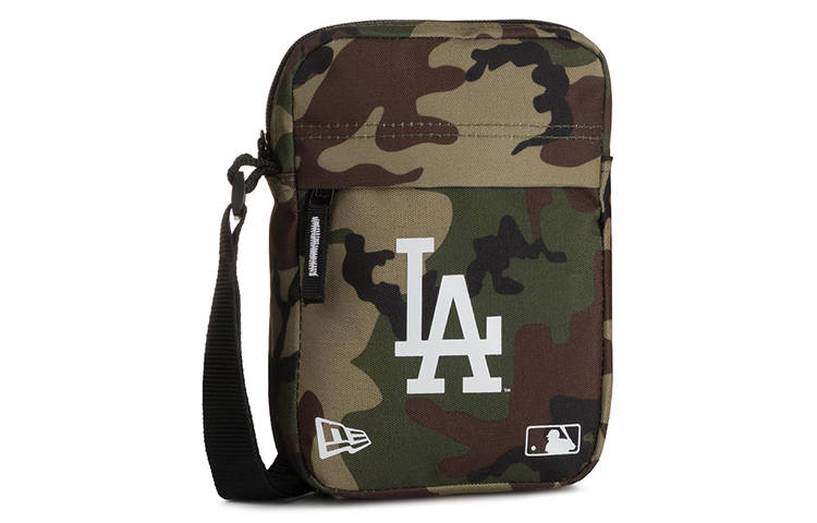 New Era Fabric Messenger Bag, Crossbody Bag Regular Men's Green Camouflage