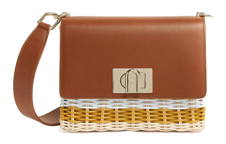 Furla 1927 Collection Calfskin Shoulder Bag, Crossbody Bag Women's Brown