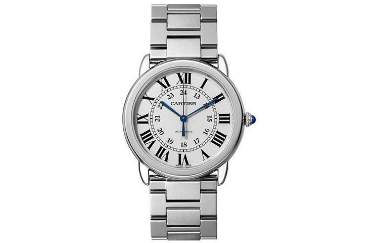CARTIER RONDE DE Cartier Automatic Mechanical Movement Unisex Watch 36mm Silver Dial Stainless Steel Case