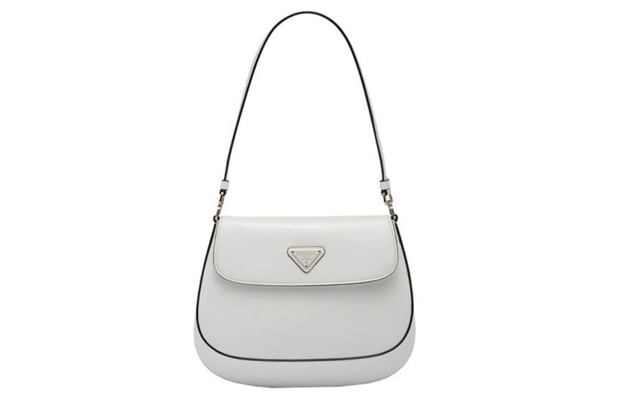 PRADA PRADA Leather Shoulder Bag Women's White