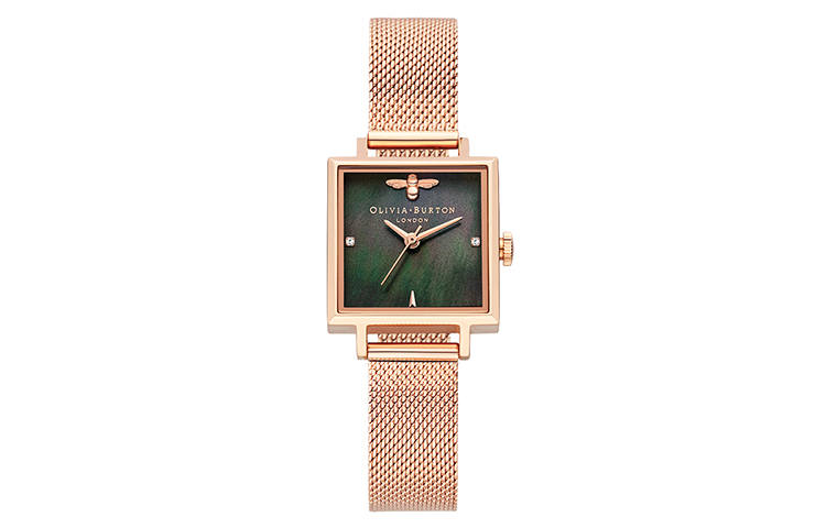 OLIVIA·BURTON Wrist Watches Quartz Movement Stainless Steel Strap Green Dial Women's Watch OB16EX220