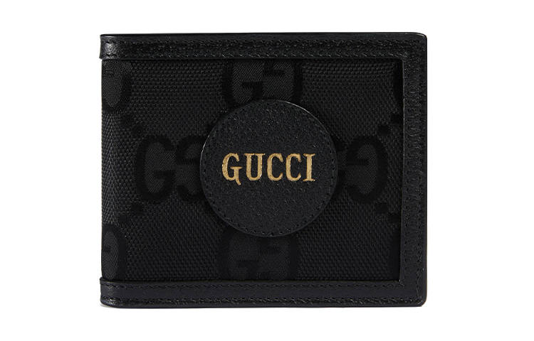 GUCCI Off The Grid Nylon With Leather Wallet Men's Black
