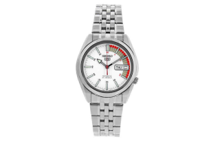 SEIKO Seiko5 30m Water Resistant Automatic Mechanical Movement Stainless Steel Strap Watch