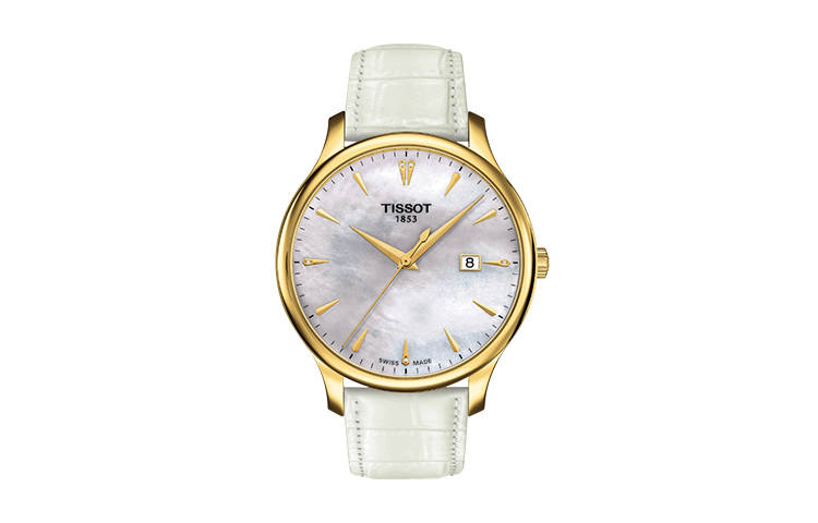 TISSOT Junya Collection Quartz Movement 30m Waterproof Women's Watch 42mm White Dial Stainless Steel Case