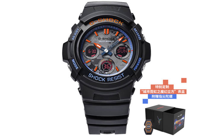 CASIO CASIO G SHOCK Quartz Movement Resin Strap Watch Men's Watches Black Dial AWG M100SCT 1APRT