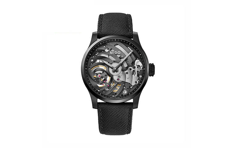 MIDO Helm Automatic Mechanical Movement Men's Watches Watch Black Dial Titanium Alloy Watch Case Fabric Strap