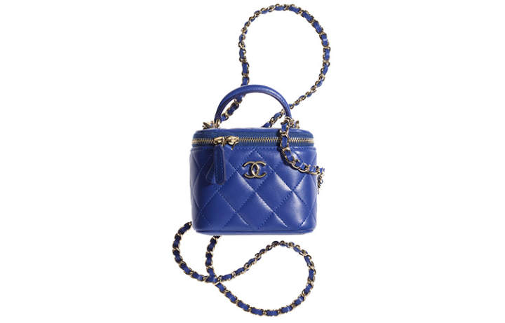 CHANEL CHANEL Sheepskin Box Bag, Shoulder Bag, Crossbody Bag, Handbag Mini Women's Royal Blue