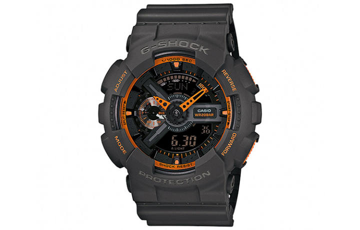 CASIO CASIO Men Liquid Crystal/Analog Dual Display Series Coffee Watch GA-110TS-1A4