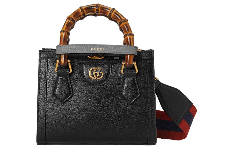 GUCCI Leather Tote Bag, Shopping Bag, Shoulder Bag, Handbag Mini Women's Black