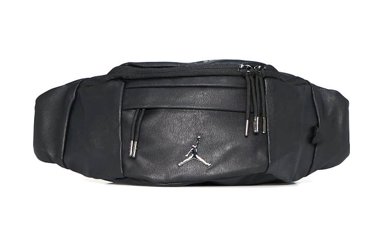 Jordan Jordan Leather Crossbody Bag, Fanny Pack Unisex Black