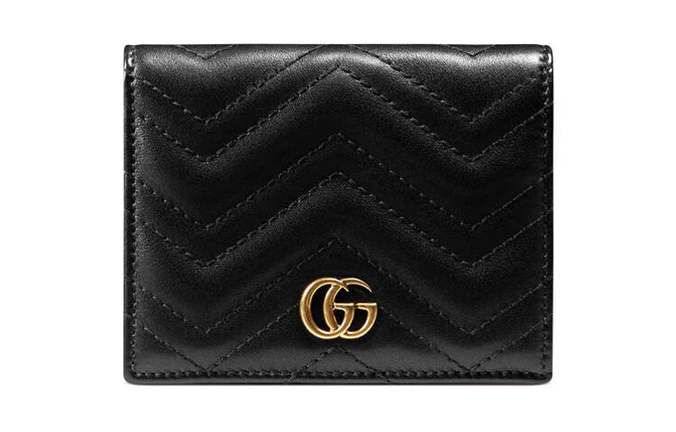 GUCCI Leather Wallet Regular Women's Black