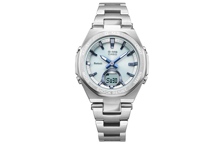CASIO CASIO BABY G Collection Solar Quartz Movement Stainless Steel Strap Watch Women's Watch Blue Dial