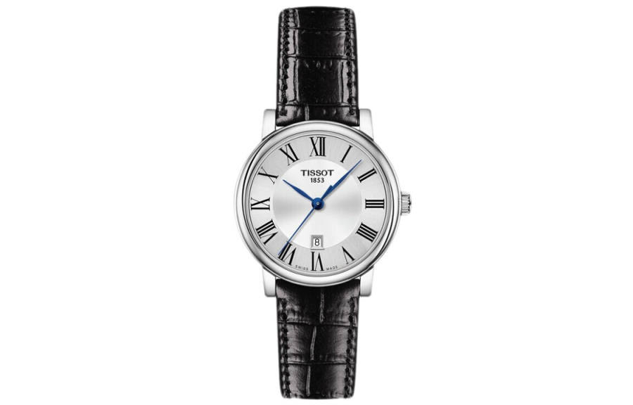 TISSOT Kason Zen I Collection Quartz Movement Women's Watch 30mm Silver Dial Leather Strap