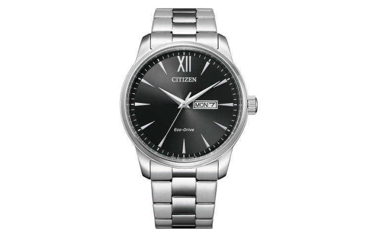 CITIZEN Ecology Drive Collection Calendar Display Light Powered Quartz Movement Stainless Steel Strap