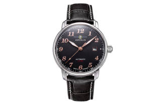 ZEPPELIN Piaget Collection Automatic Mechanical Movement Men's Watches Watch Black Dial Stainless Steel Case
