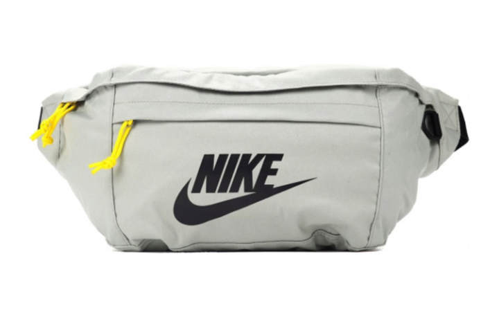 Nike Nike Polyester Shoulder Bag, Crossbody Bag, Fanny Pack Men's White Gray Green