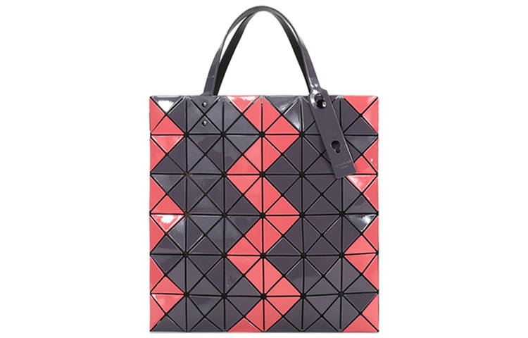 ISSEY MIYAKE PVC Tote Bag, Shopping Bag, Shoulder Bag, Handbag Women's Pink Purple Gray