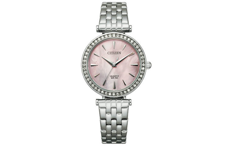 CITIZEN Quartz Movement Stainless Steel Strap Watch Women's Watch Pink Watch Dial