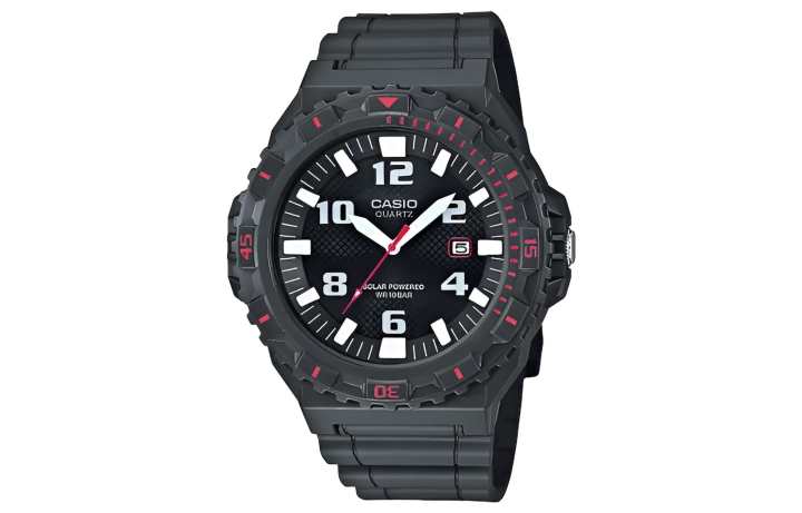 CASIO CASIO Waterproof Quartz Movement Resin Strap Watch Men's Watches Black Dial