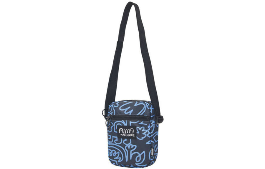 PUMA Mr Doodle Collaboration Fabric Crossbody Bag, Shoulder Bag Men's Blue