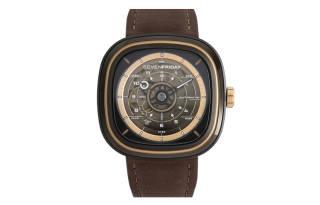 SEVENFRIDAY T Series Automatic Mechanical Movement Men's Watches Watch 45.6mm Gold Dial Stainless Steel Case