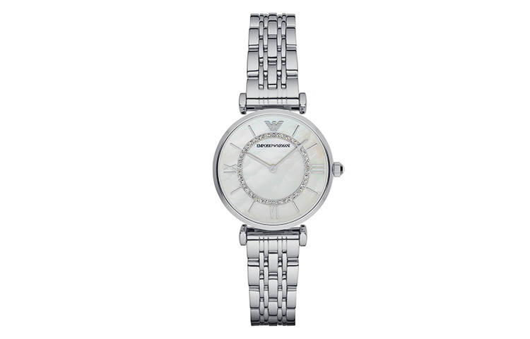 EMPORIO ARMANI Wrist Watches Quartz Movement Stainless Steel Strap White Dial Women's Watch