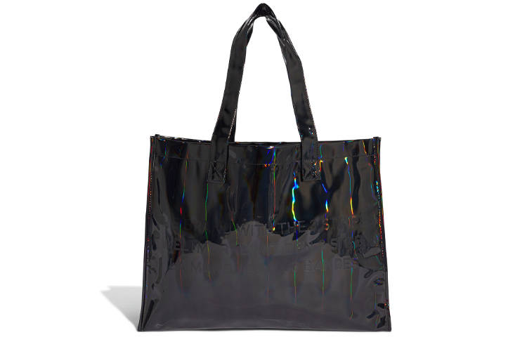 Adidas Originals Trefoil Shiny Polyurethane One Shoulder Handbag Regular Unisex Black