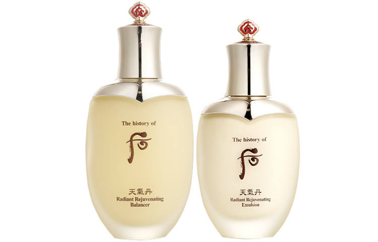 The History Of Whoo TQDan Floral Radiance Water Cream Skincare Sets Moisturizing And Nourishing Hydrating Oil Control