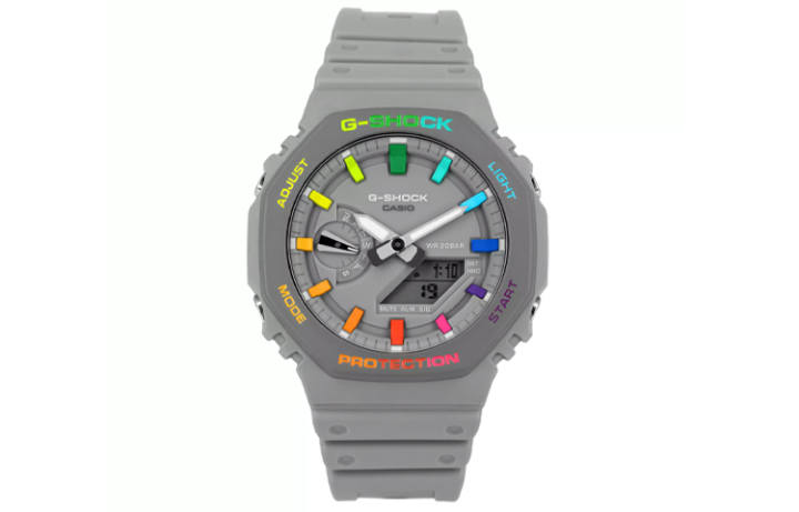 CASIO CASIO Men Liquid Crystal/Analog Dual Display Series Gray Watch GA-2100-1AERD