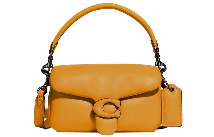 COACH Pillow Tabby Leather Pillow Bag, Cloud Bag, Shoulder Bag, Crossbody Bag Small Women's Macaron Orange