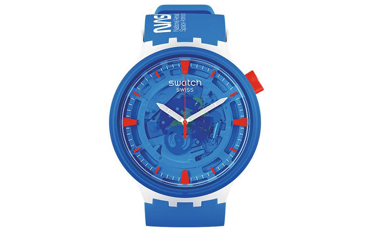 SWATCH Unisex 47mm Blue Watch SB03Z100