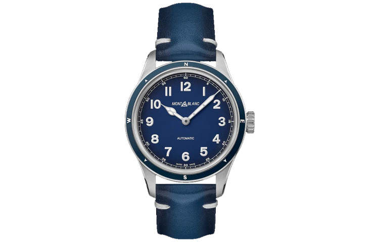 MONTBLANC 1858 Collection Automatic Mechanical Movement 100m Waterproof Men's Watches Watch 40mm Blue Dial
